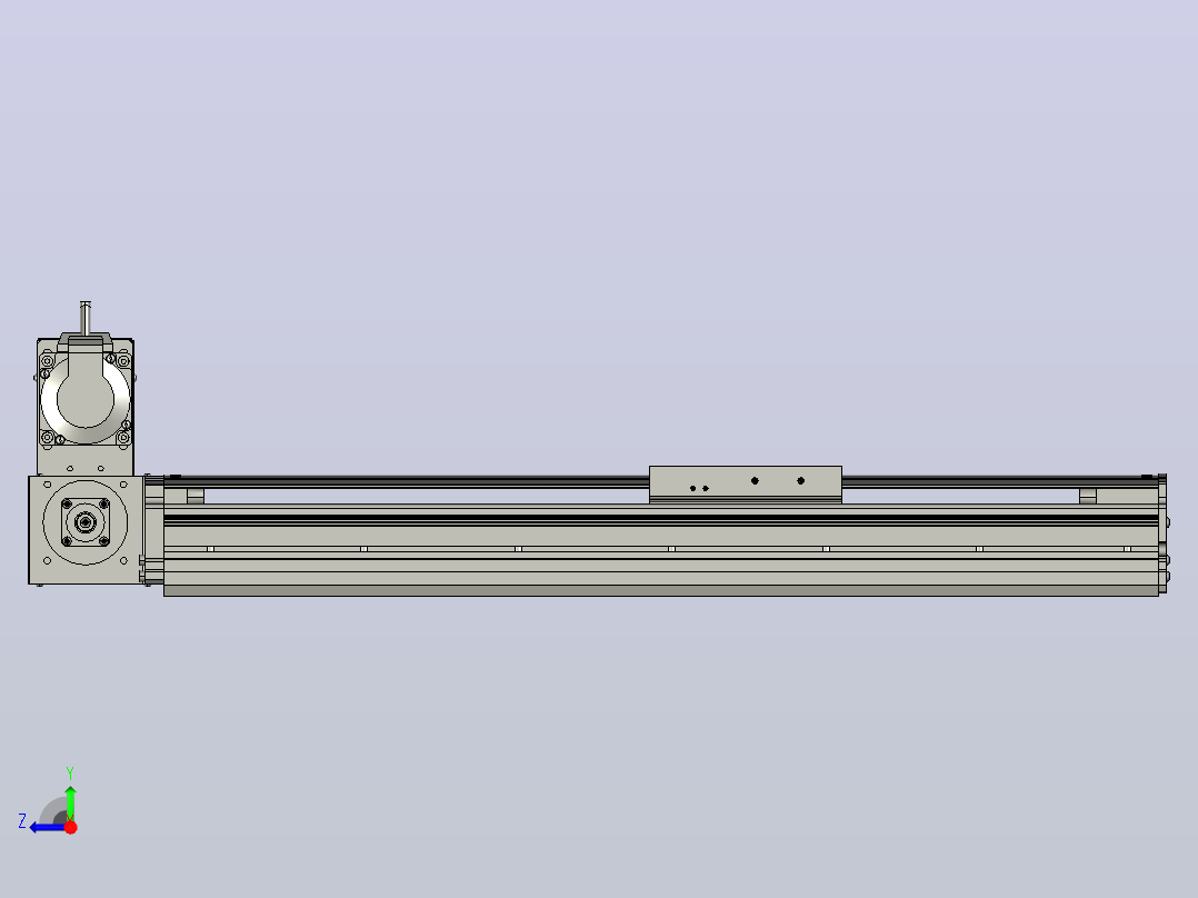 MT120BT半封闭皮带滑台[MT120BT.L100.400.LU.P40.C3]右视图