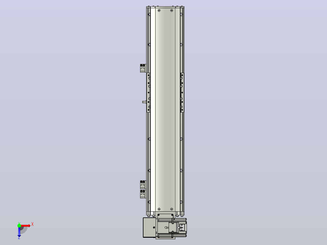 MT120BT半封闭皮带滑台[MT120BT.L100.400.LU.P40.C3]俯视图