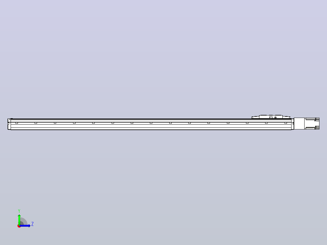 滚珠丝杠直线轴内置导轨TPA-GCR-120-1610C-L1250-M-M40-N3左视图