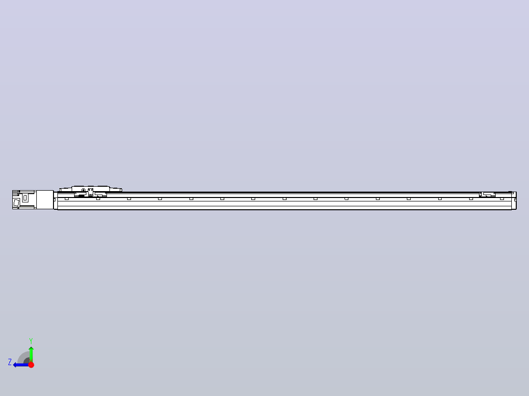 滚珠丝杠直线轴内置导轨TPA-GCR-120-1610C-L1250-M-M40-N3右视图