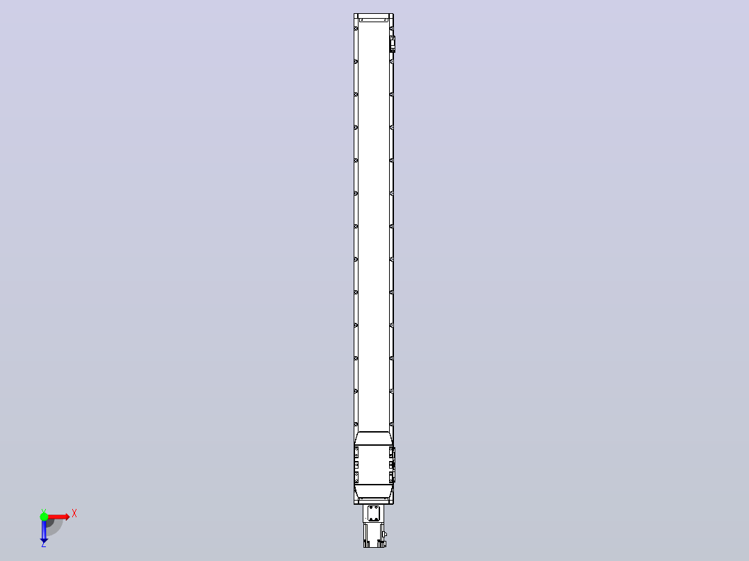 滚珠丝杠直线轴内置导轨TPA-GCR-120-1610C-L1250-M-M40-N3俯视图