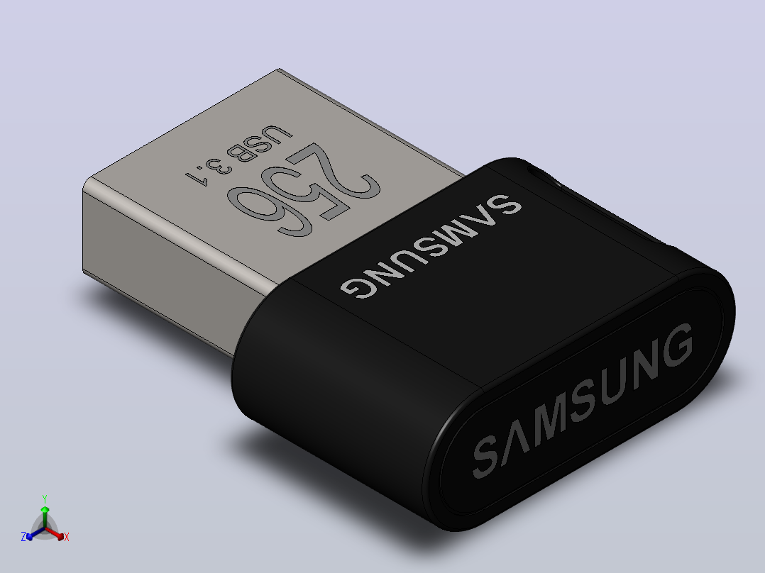 usb闪存驱动器233正等轴测图