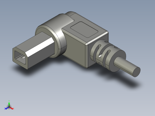 USB Type-B - 公头 - 90°主视缩略图