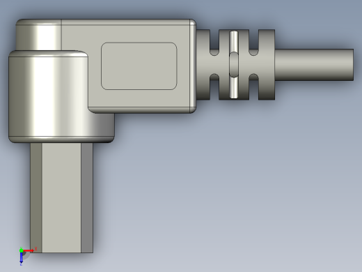 USB Type-B - 公头 - 90°俯视缩略图