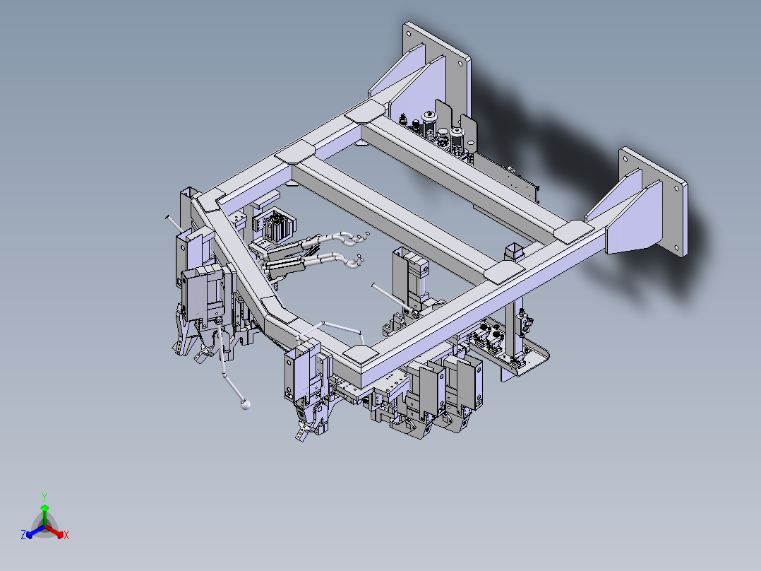 比亚迪车门焊接工装正等轴测图