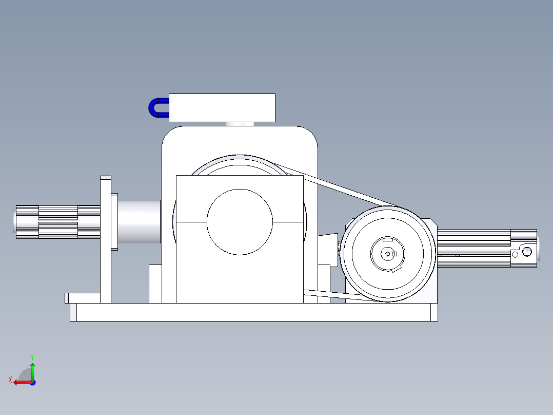 减震器零部件凸焊工装整体后视图