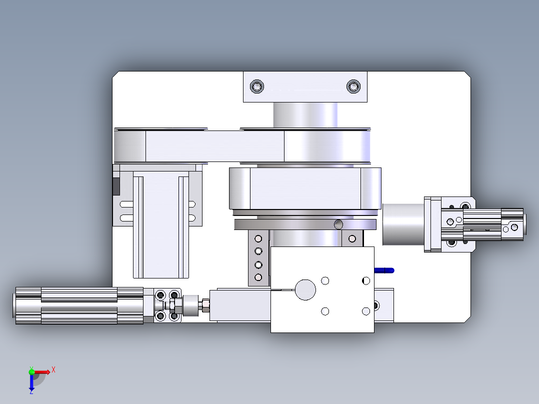 减震器零部件凸焊工装整体俯视图