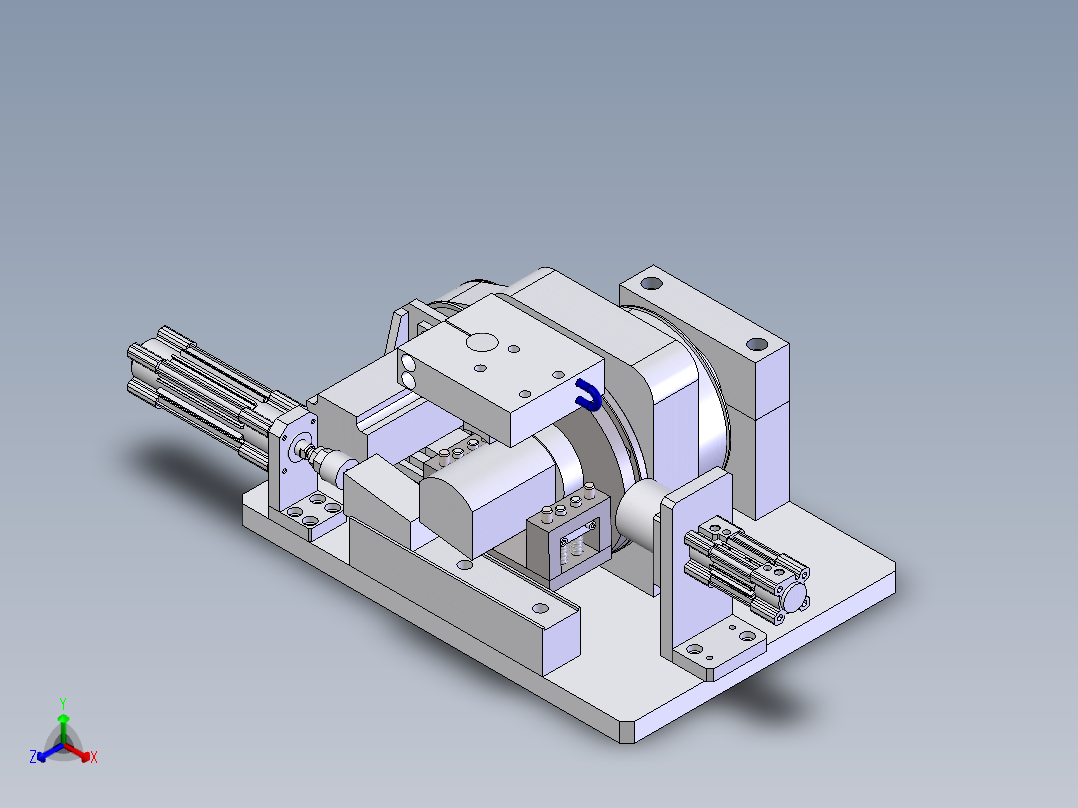 减震器零部件凸焊工装整体正等轴测图