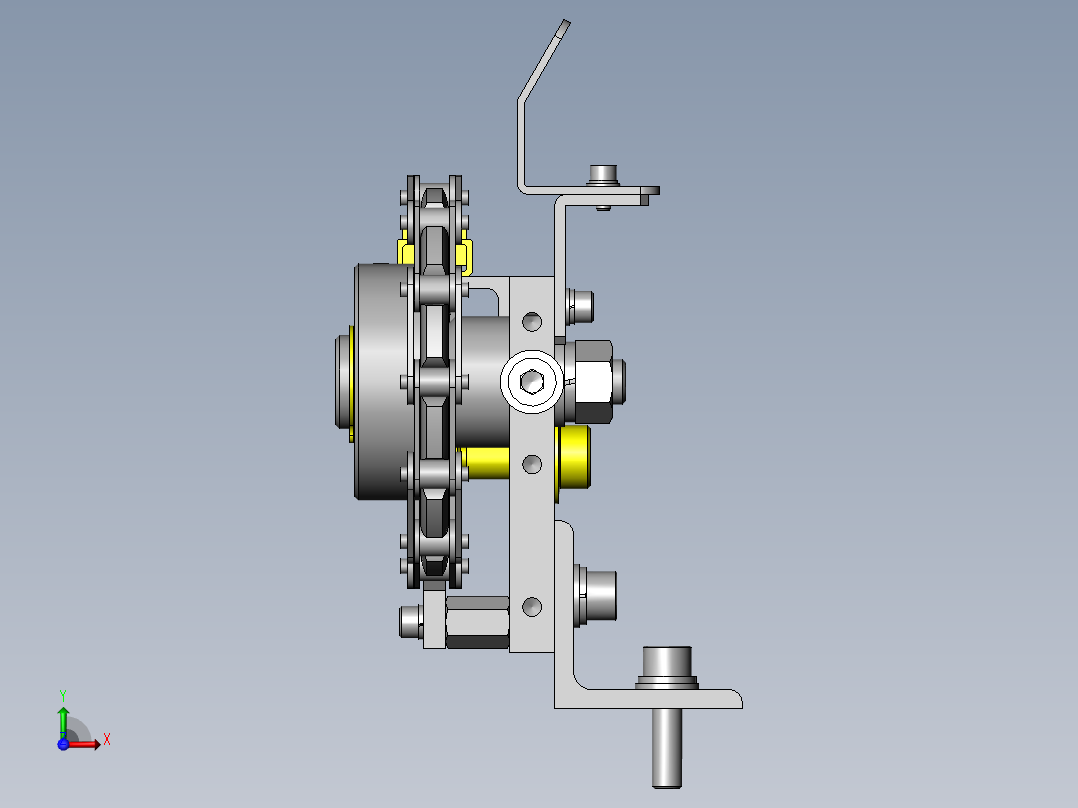 筐体传送链条输送机前视图