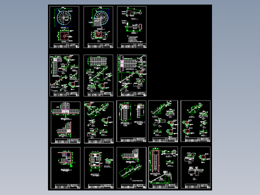 钢结构楼梯图详细CAD图纸钢楼梯结构自行车