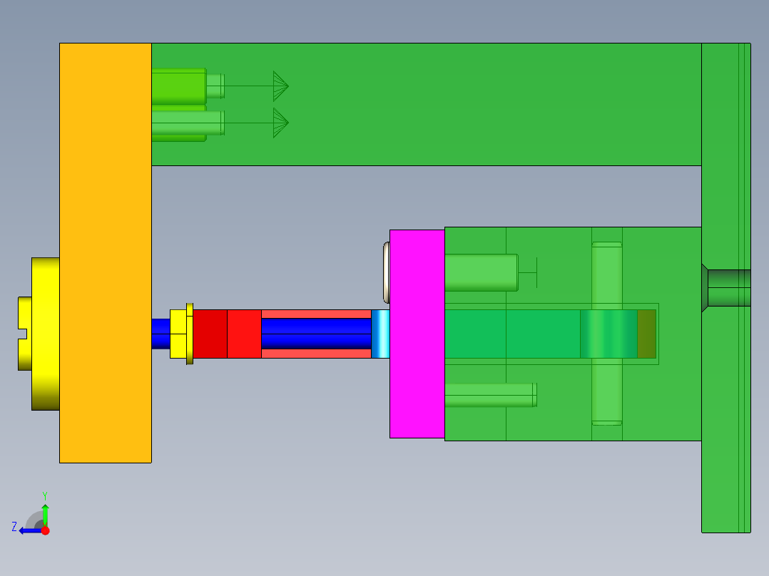 catia夹具设计右视图