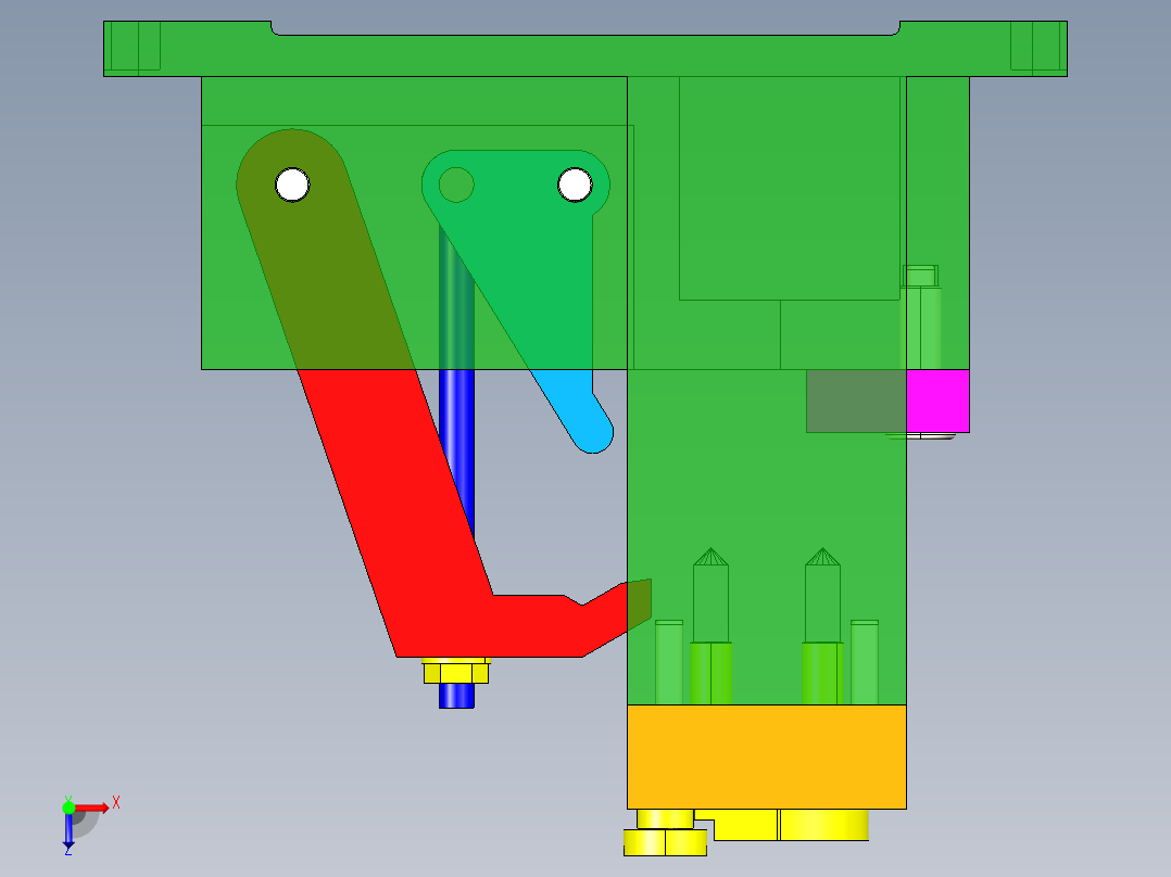 catia夹具设计俯视图