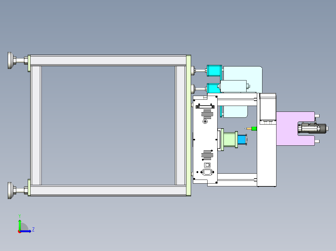 自动螺丝拧紧机左视图