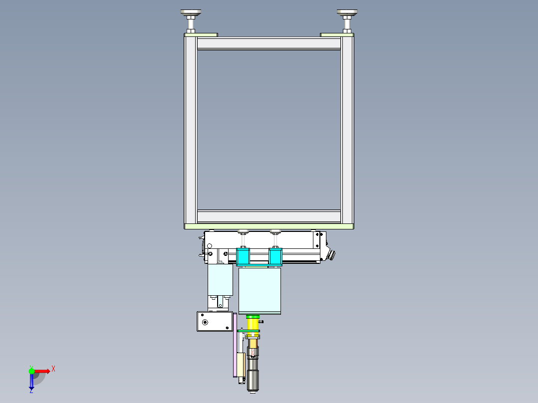 自动螺丝拧紧机俯视图