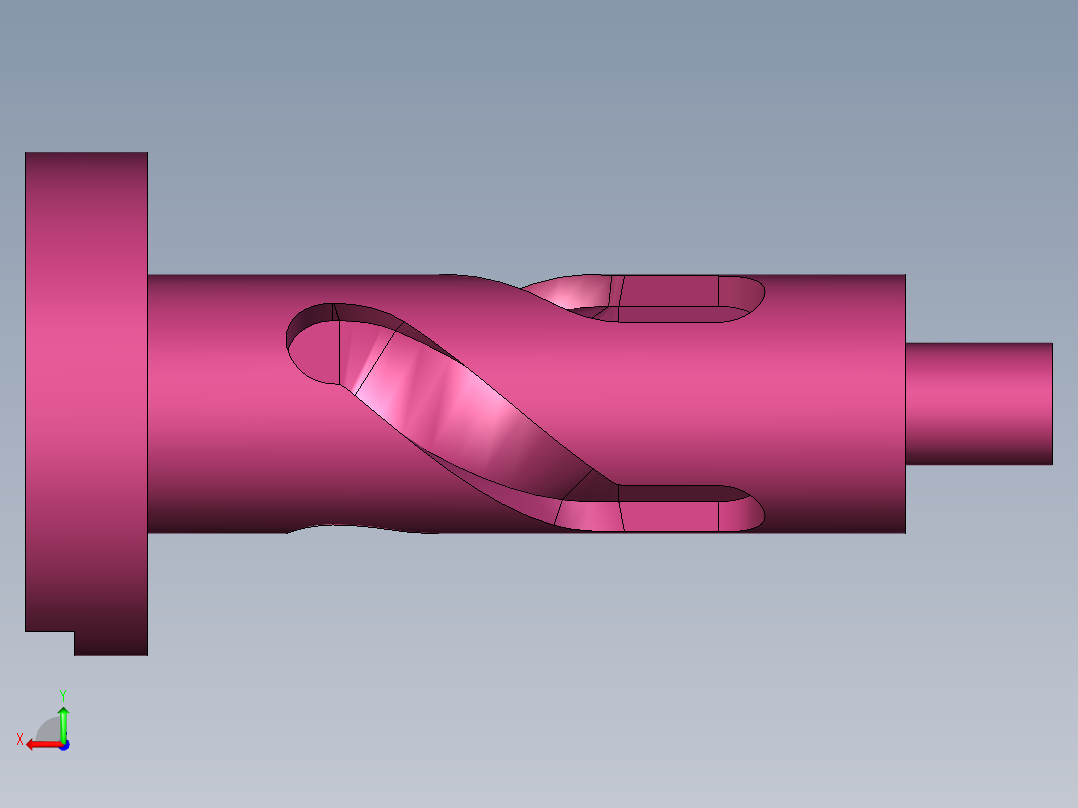 经典四轴零件后视图