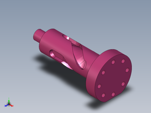 经典四轴零件正等轴测缩略图