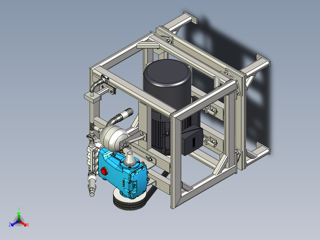 CAT高压柱塞泵正等轴测图