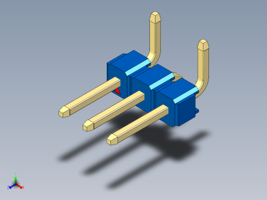彩色公排针 100mil 2.54mm 系列-DS1022_blue_03p_100mil_Type_SMT_R1_rev1.0