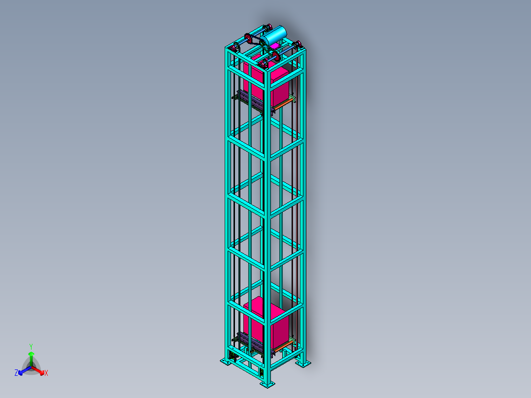 物流垂直辊筒输送升降机