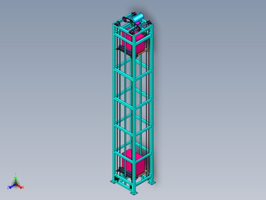 物流垂直辊筒输送升降机