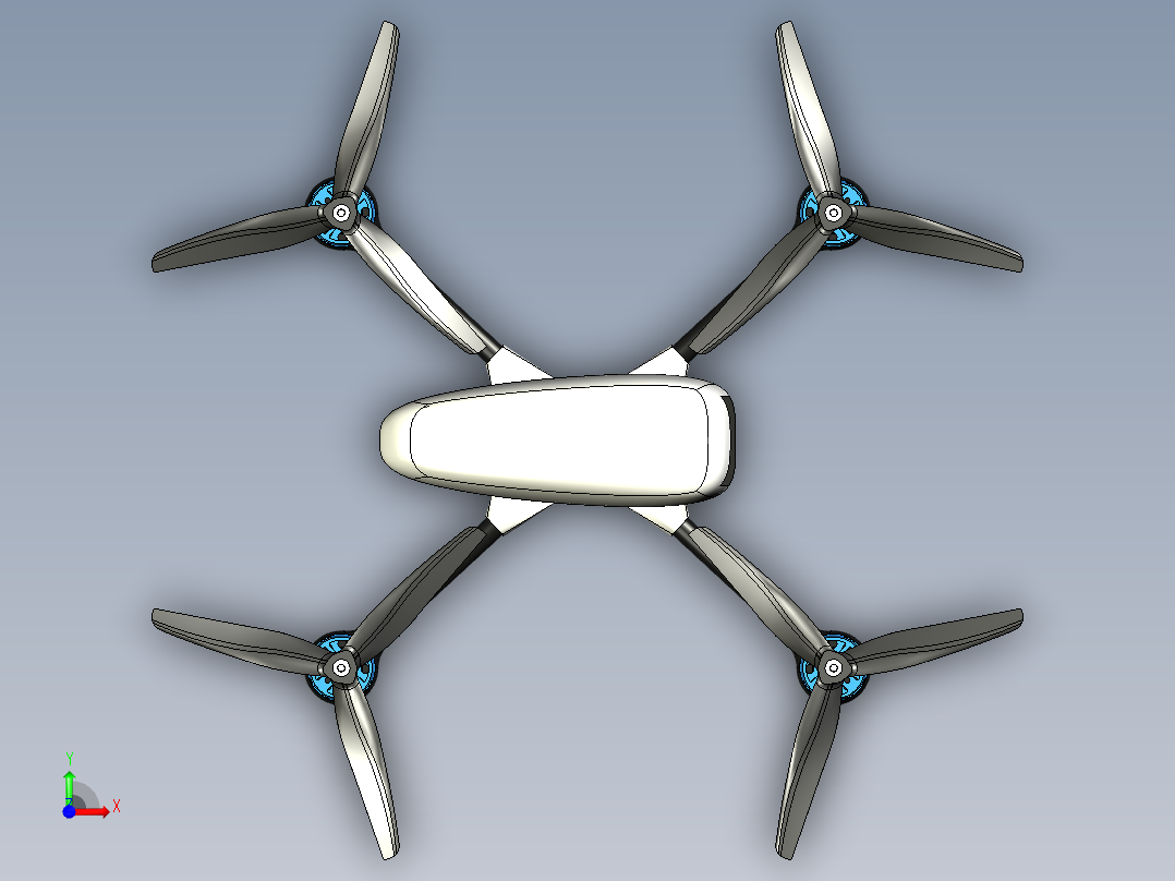 迷你四轴飞行器造型3前视图
