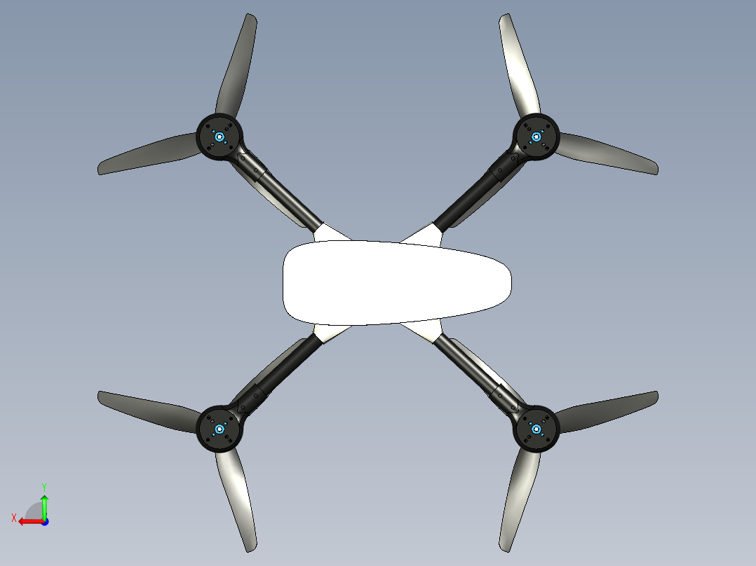 迷你四轴飞行器造型3后视图
