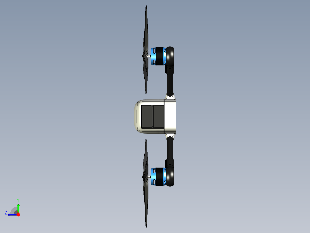 迷你四轴飞行器造型3右视图