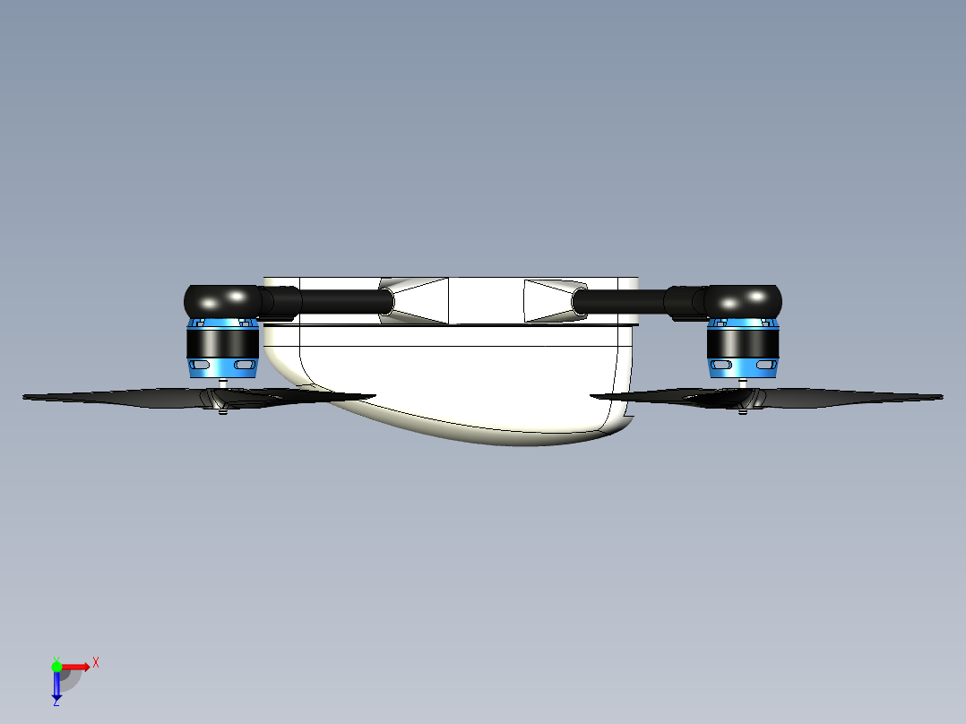 迷你四轴飞行器造型3俯视图