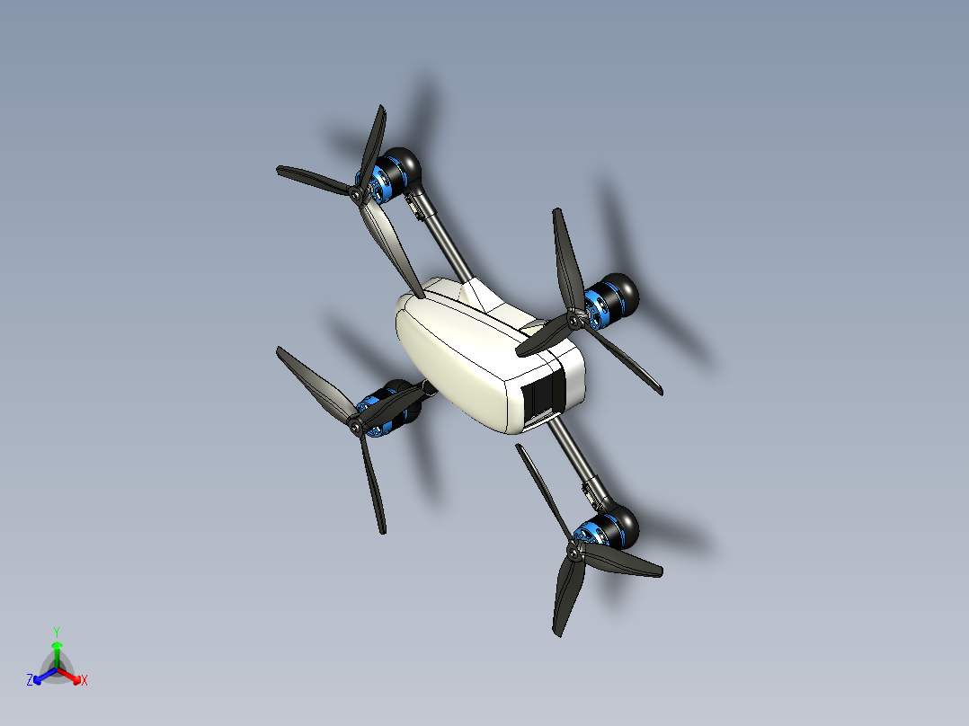 迷你四轴飞行器造型3正等轴测图