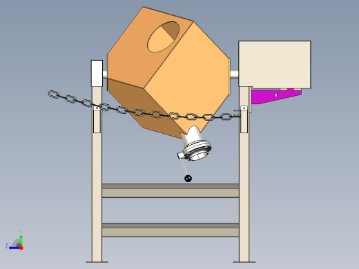 Cube Mixer立方搅拌机3D数模图纸 x_t格式右视缩略图