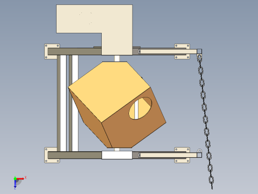 Cube Mixer立方搅拌机3D数模图纸 x_t格式俯视缩略图
