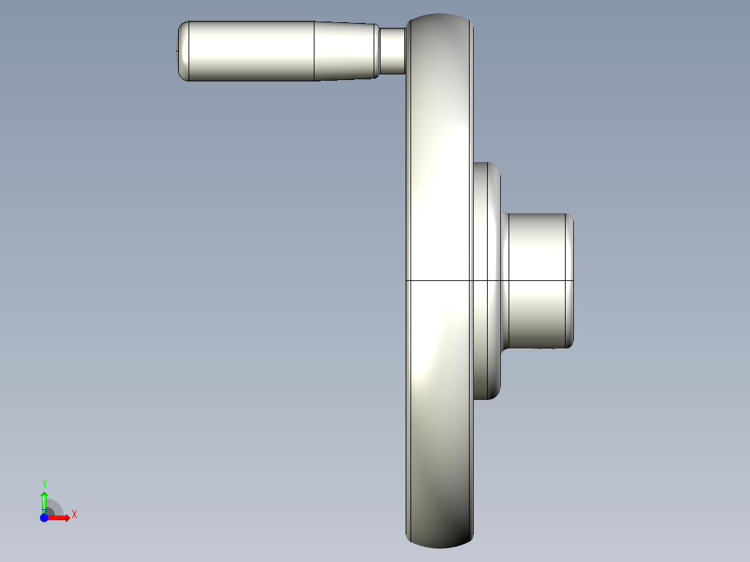 手輪(安裝重力指示器用)(B)DHW-3D多系列多零件图纸模型前视图