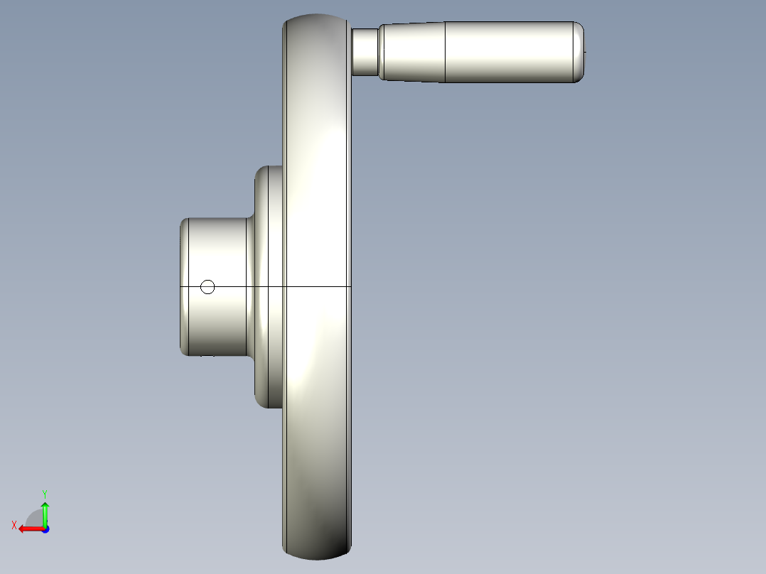 手輪(安裝重力指示器用)(B)DHW-3D多系列多零件图纸模型后视图