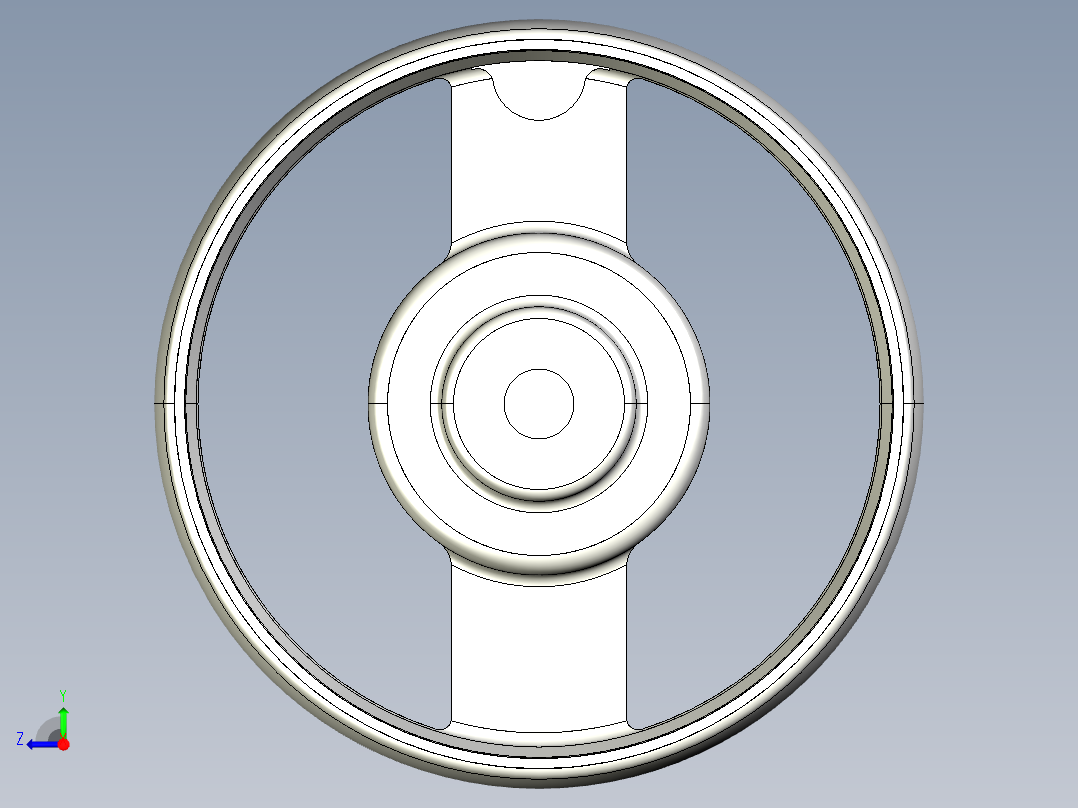 手輪(安裝重力指示器用)(B)DHW-3D多系列多零件图纸模型右视图