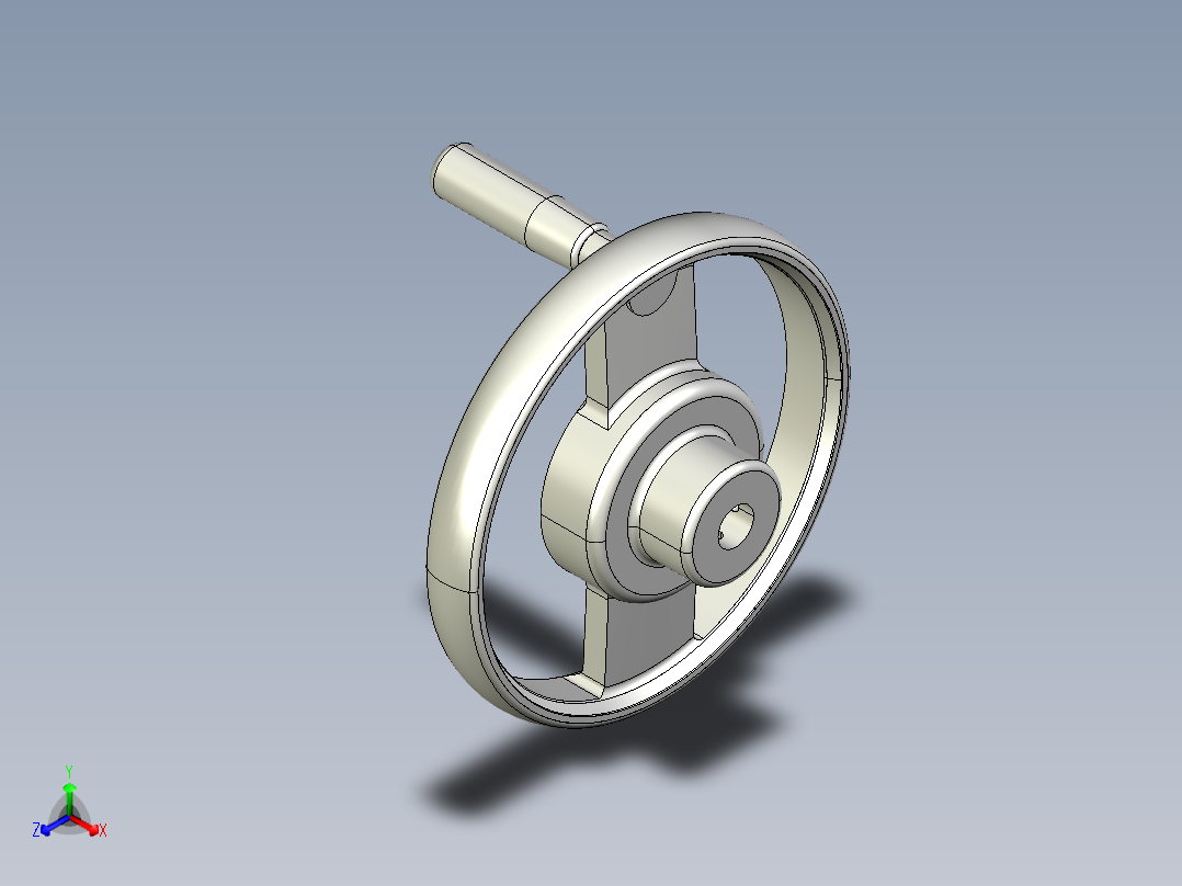 手輪(安裝重力指示器用)(B)DHW-3D多系列多零件图纸模型正等轴测图