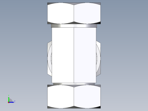 卡套式工业通用硬管接头EO_Swivel_nut_run_tee_EL42LCF左视缩略图