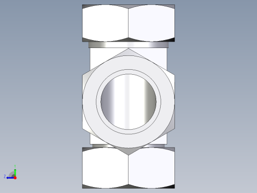 卡套式工业通用硬管接头EO_Swivel_nut_run_tee_EL42LCF右视缩略图