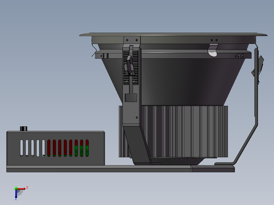 大功率筒灯SW模型俯视图