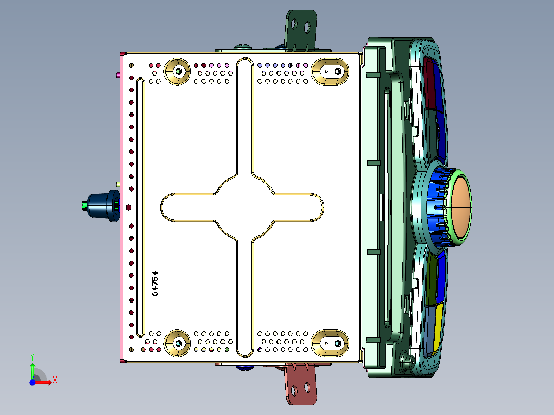 娱乐影像系统主机总成中控MP5前视图