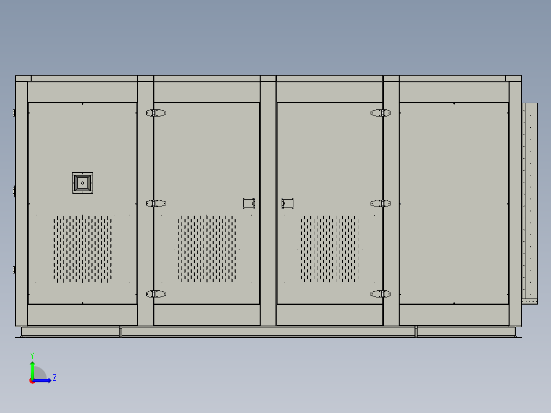 400KVA户外变电箱左视图