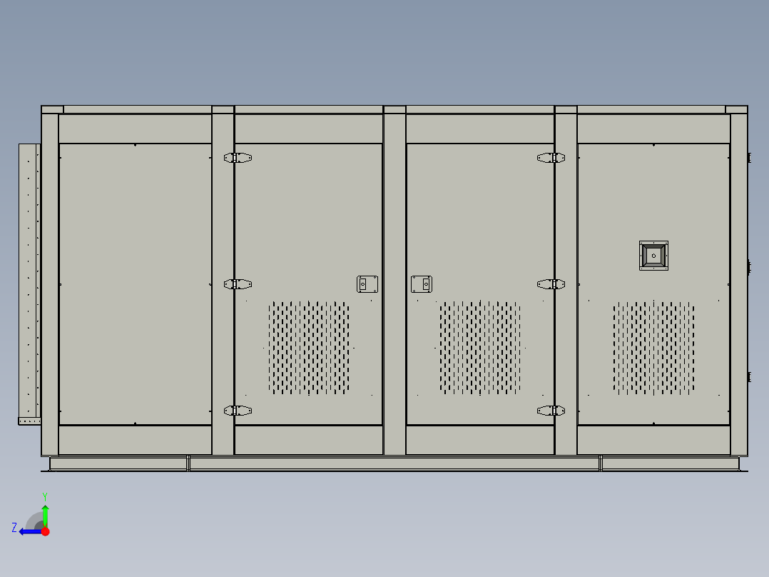 400KVA户外变电箱右视图