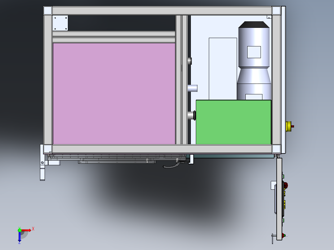 000真空覆模機俯视图