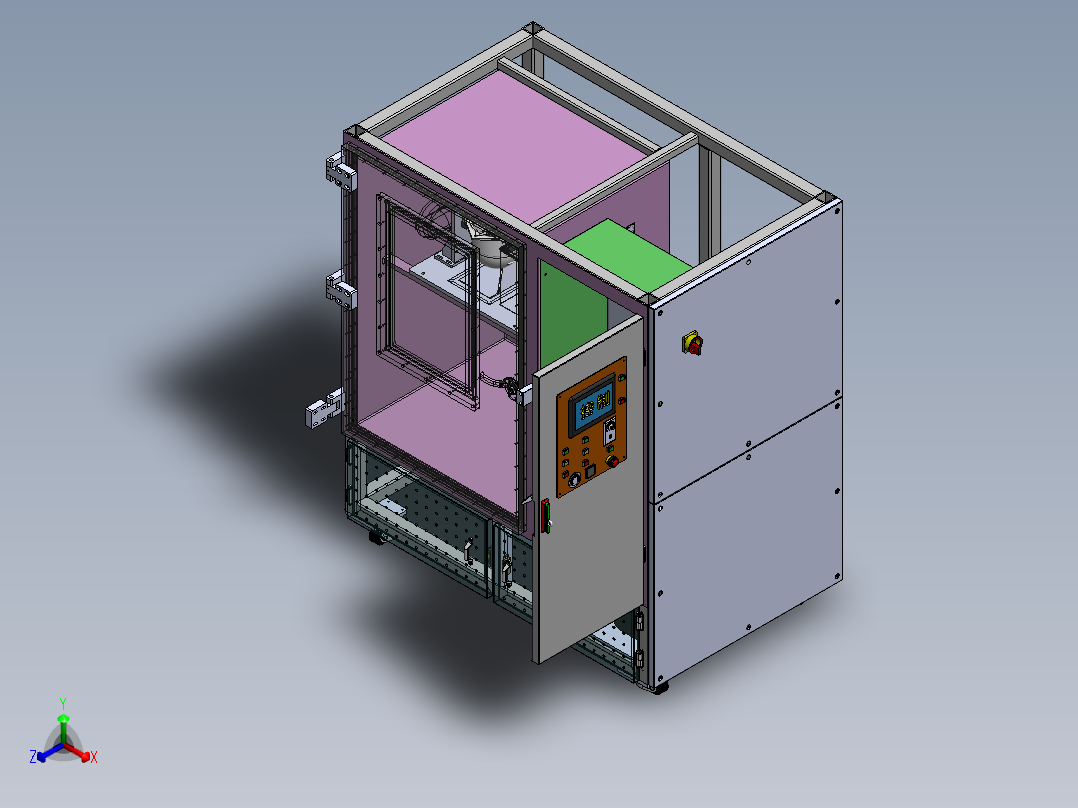 000真空覆模機正等轴测图