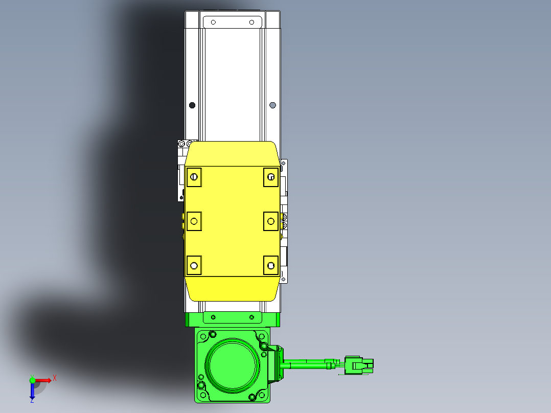 GTA内嵌同步带全封闭GTA8-BW-400W俯视图