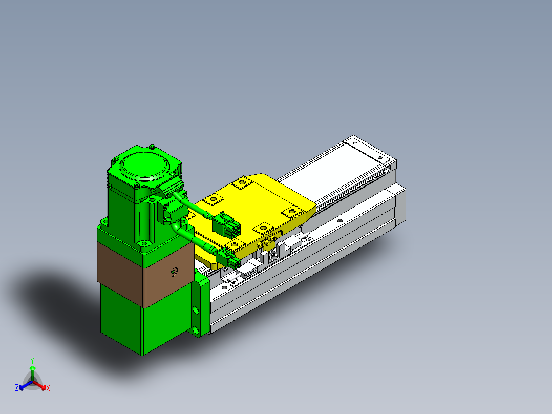 GTA内嵌同步带全封闭GTA8-BW-400W正等轴测图