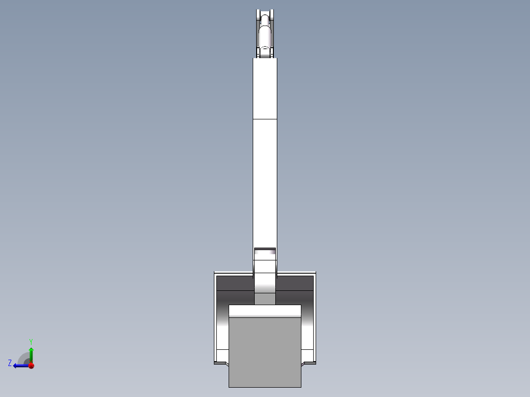 挖掘机挖掘机构模型与仿真右视图