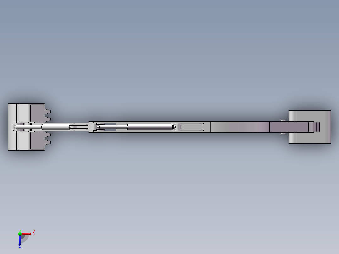 挖掘机挖掘机构模型与仿真俯视图