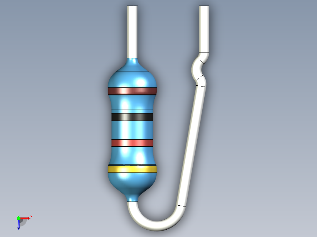 无源元件封装-RES-0.25W-V-MF俯视图