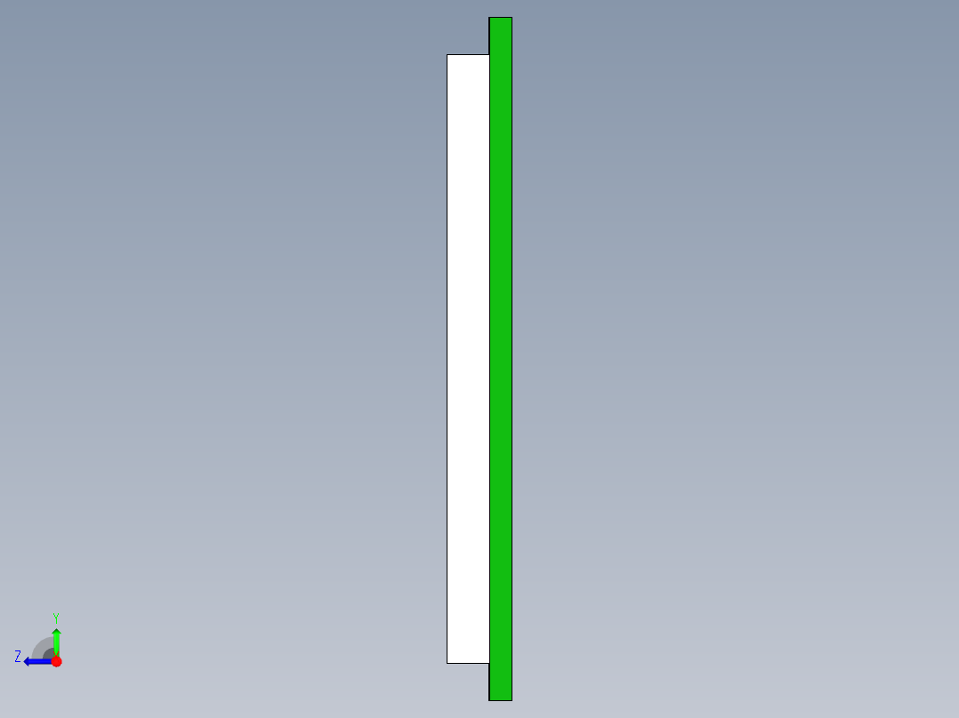 一个薄的表面贴装一位数7段LED显示屏。彩色红色LED s数字高17，78毫米右视图
