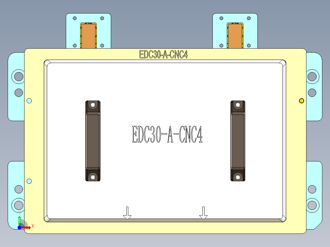 EDC30-A-笔记本CNC工装夹具三维模型CNC4-190213前视图